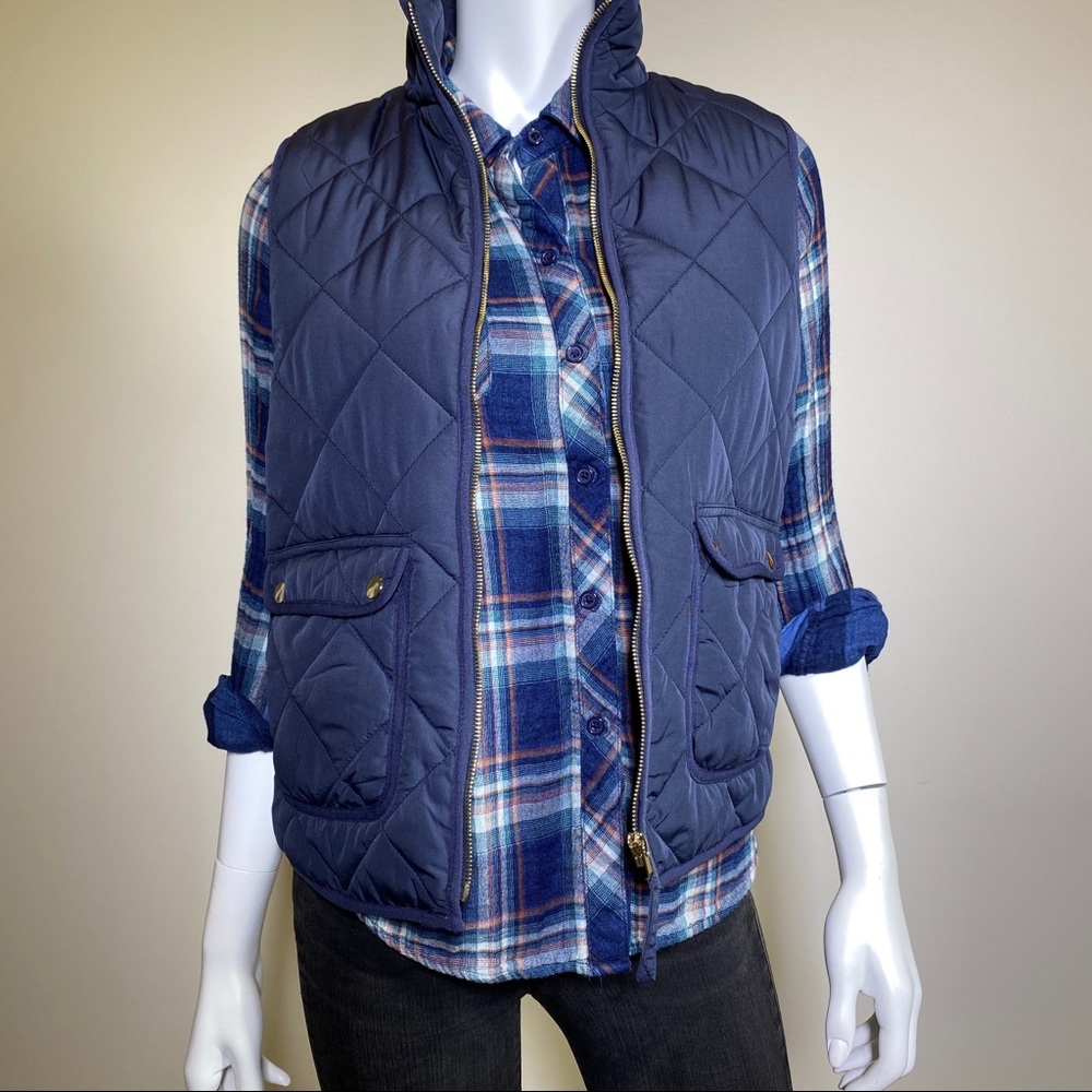 Thread & Supply Puff Vest Navy NWOT Size Small